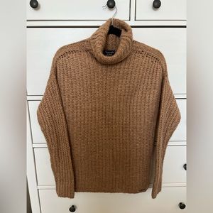 A&F Camel brown turtleneck sweater - size S